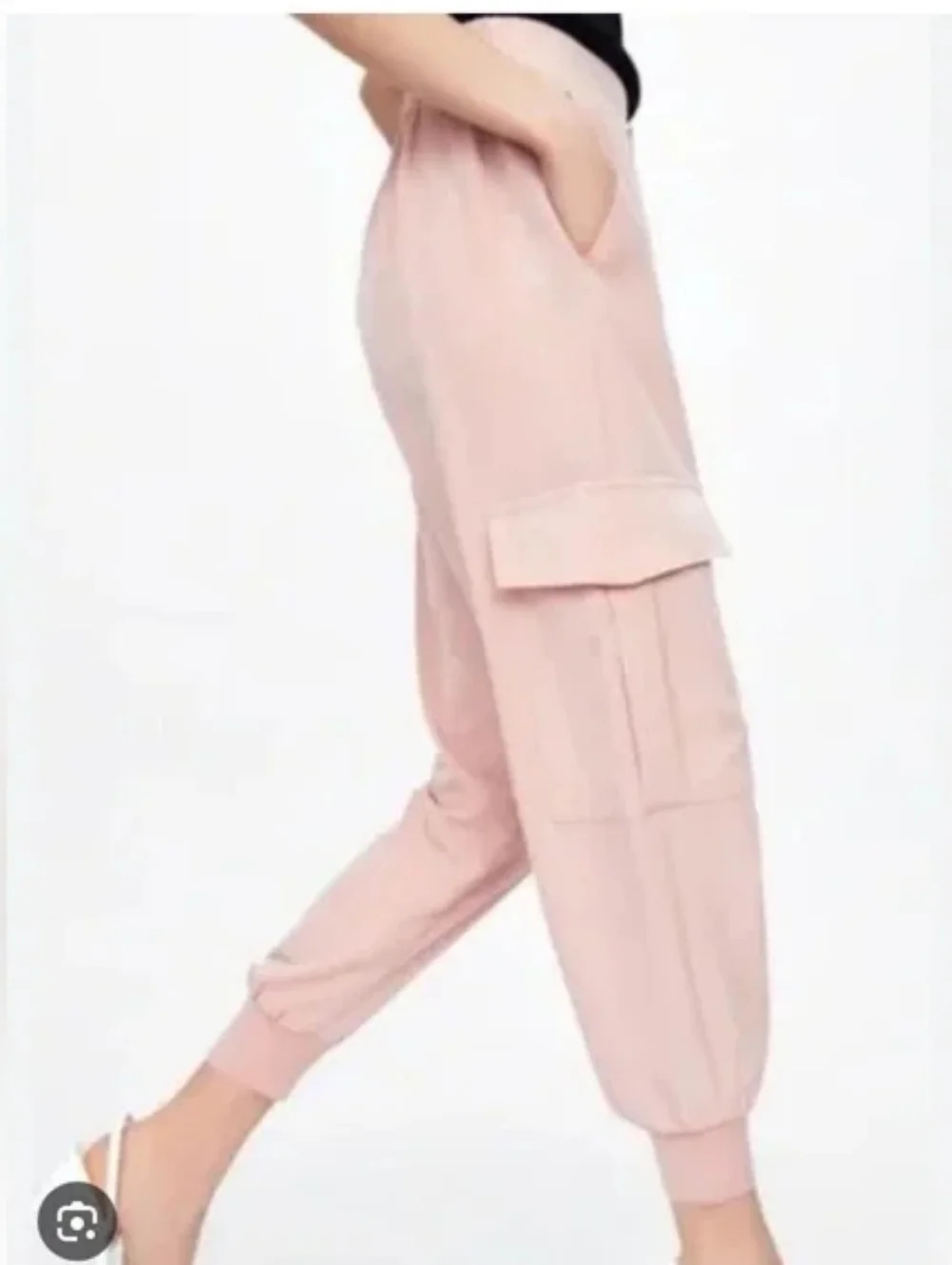 Zara Light Pink Cargo Jogger Pants - Picture 3 of 9